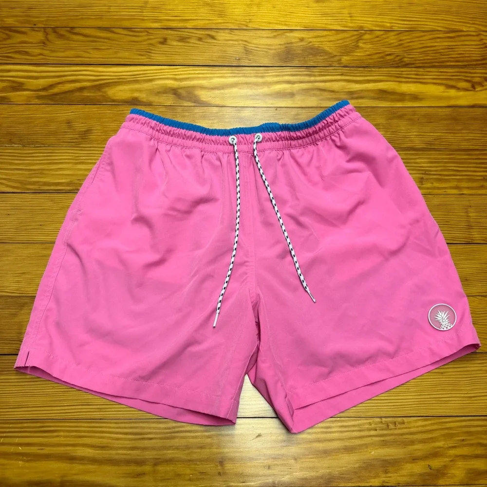 Chubbies The Avalons Pink Classic Lined Swim Trunks 5.5